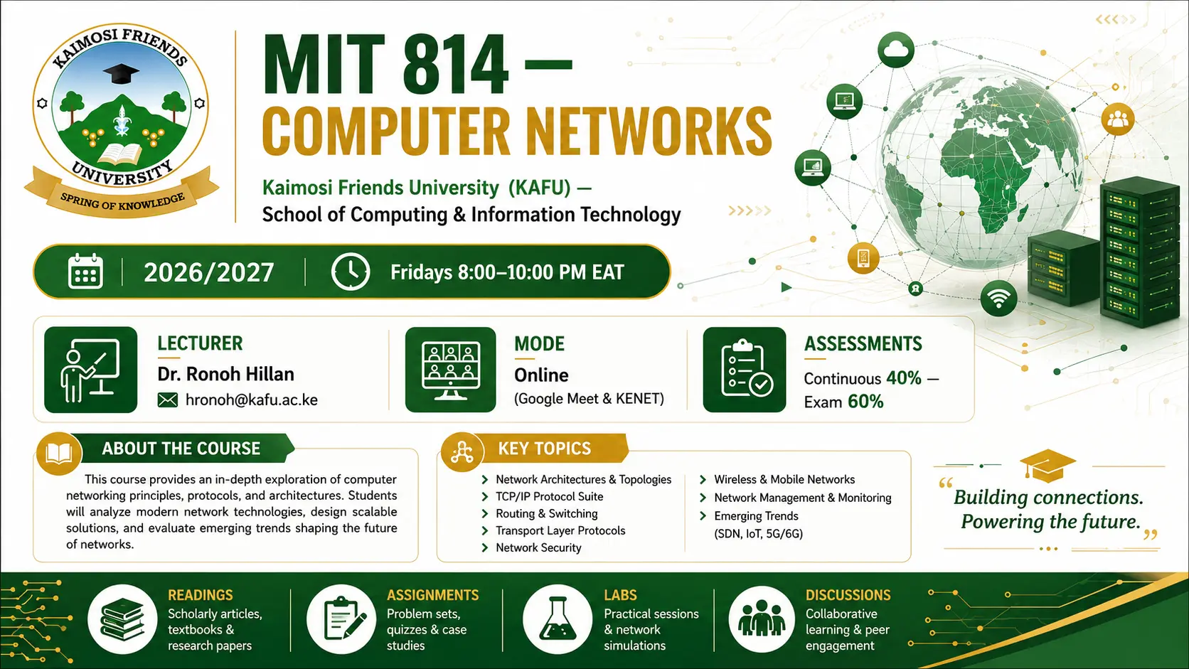 Course Image MIT 814: Computer Networks