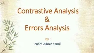 Course Image LEK 808: Contrastive Linguistics and Error analysis